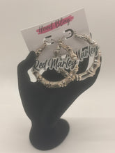 Load image into Gallery viewer, Silver on silver Customized Earrings
